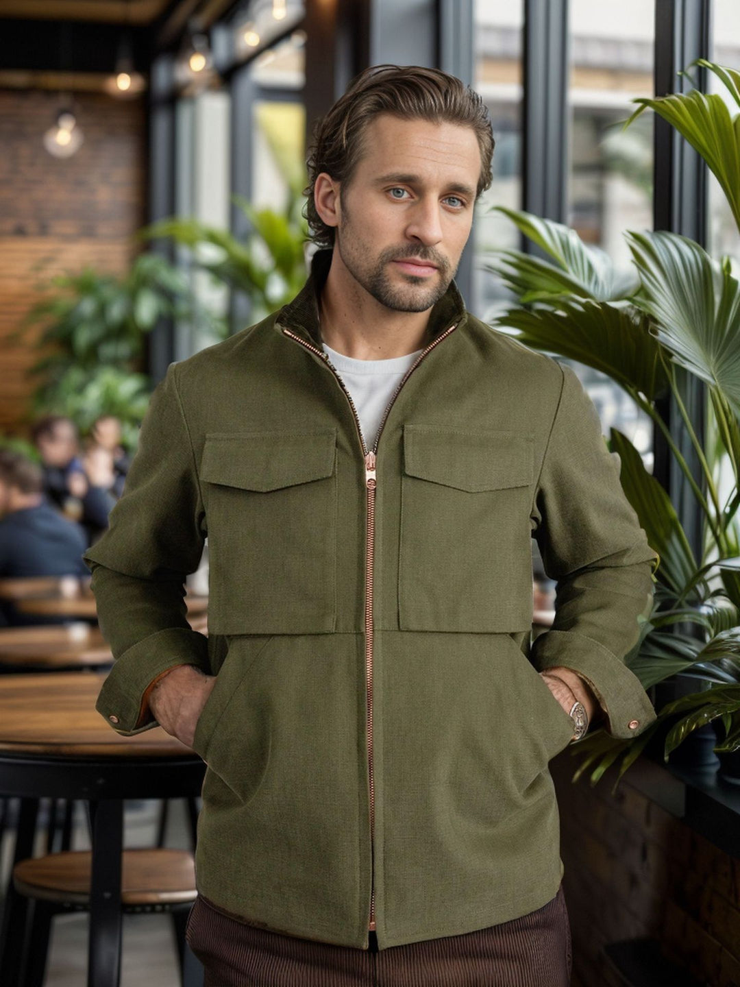 Herren stylische Funktionsjacke im modernen Design mit großzügigen Taschen Echoarchiv