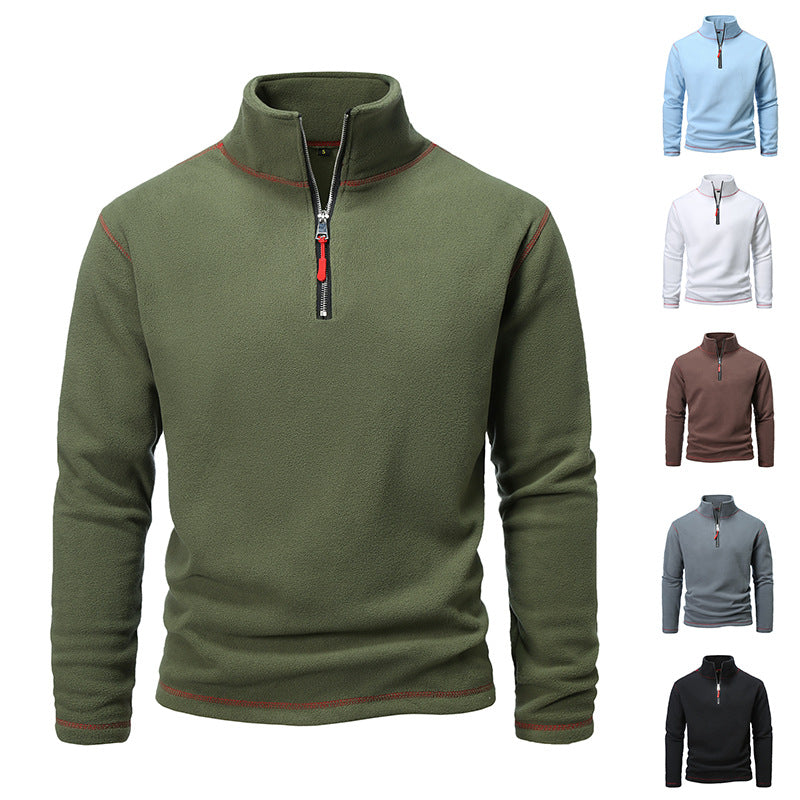 Herren Fleecepullover mit halbem Reißverschluss und atmungsaktivem Design Echoarchiv