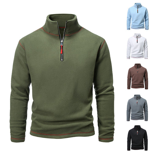 Herren Fleecepullover mit halbem Reißverschluss und atmungsaktivem Design Echoarchiv