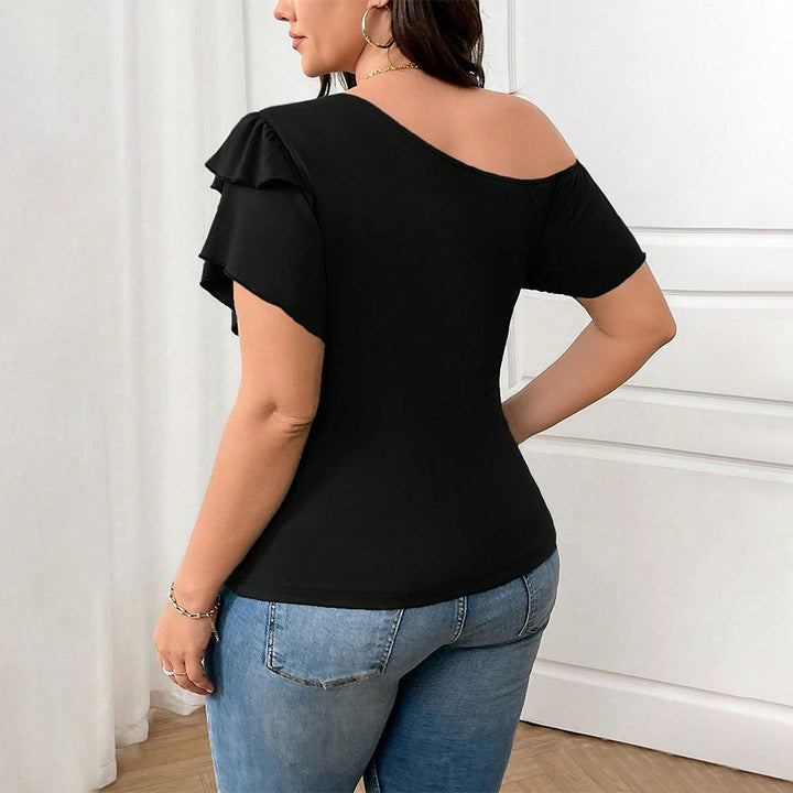 Damen Off-Shoulder Body mit Rüschendetail Echo Archiv