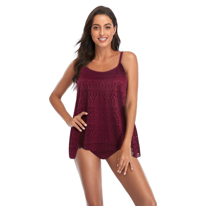 Damen elegantes Strandtop mit modischem Lochmuster Echo Archiv