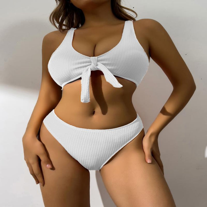 Damen Badeanzug im stilvollen Crop-Top Design mit Knotendetail Echo Archiv