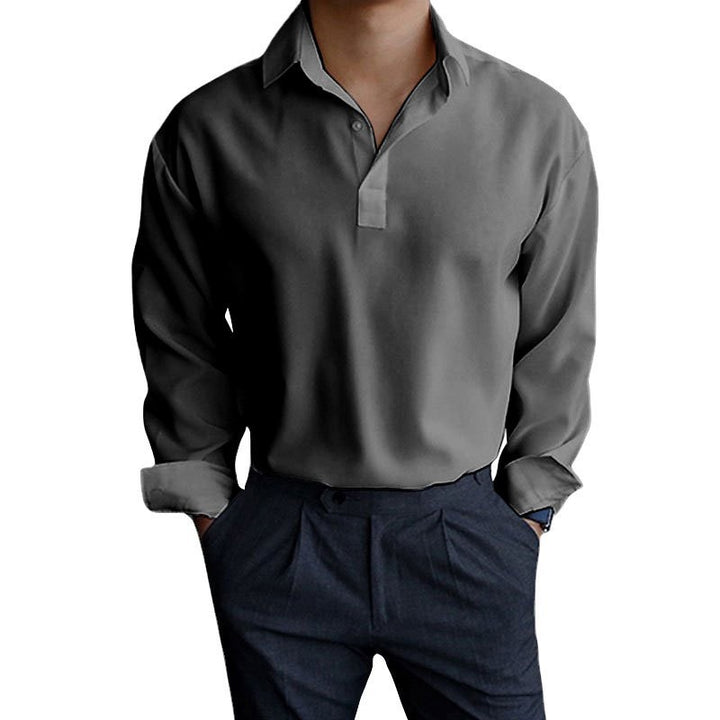 Herren Langarmshirt mit modernem Polokragen und eleganter Passform Echoarchiv
