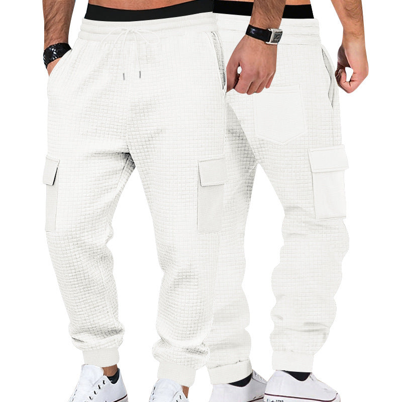 Herren Cargo-Jogginghose aus Waffelstruktur mit Kordelzug und Bündchen Echoarchiv