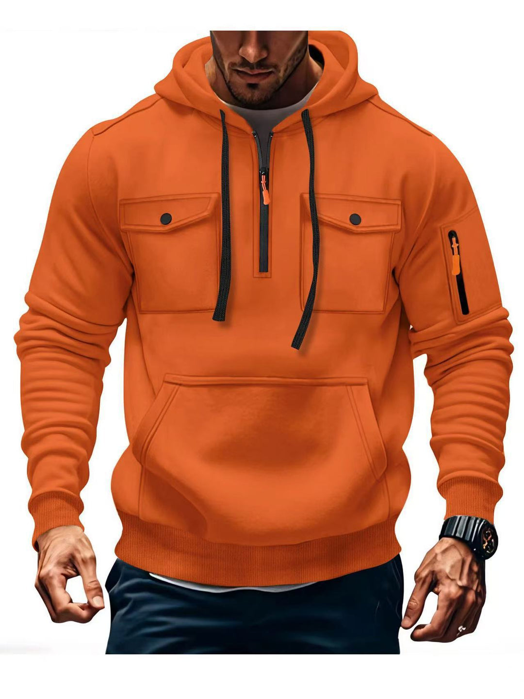 Herren Funktions Hoodie mit praktischen Taschen Echoarchiv