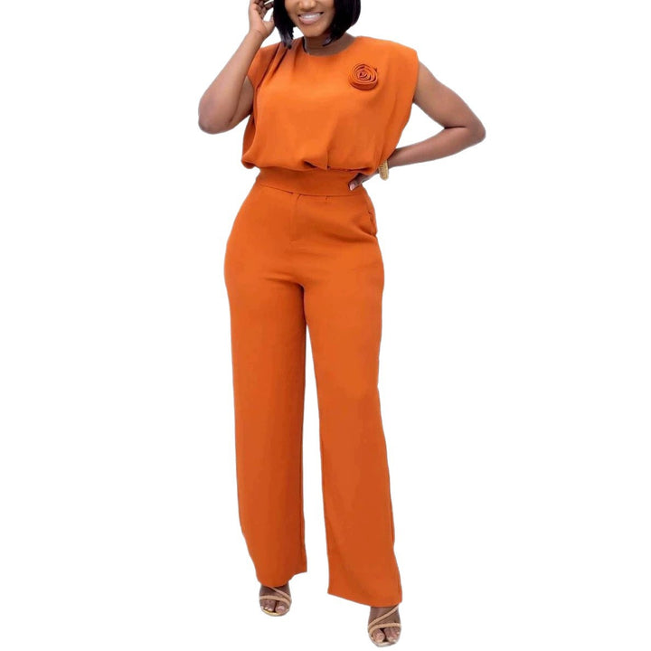 Damen eleganter All-in-One-Jumpsuit mit floralem Detail Echo Archiv