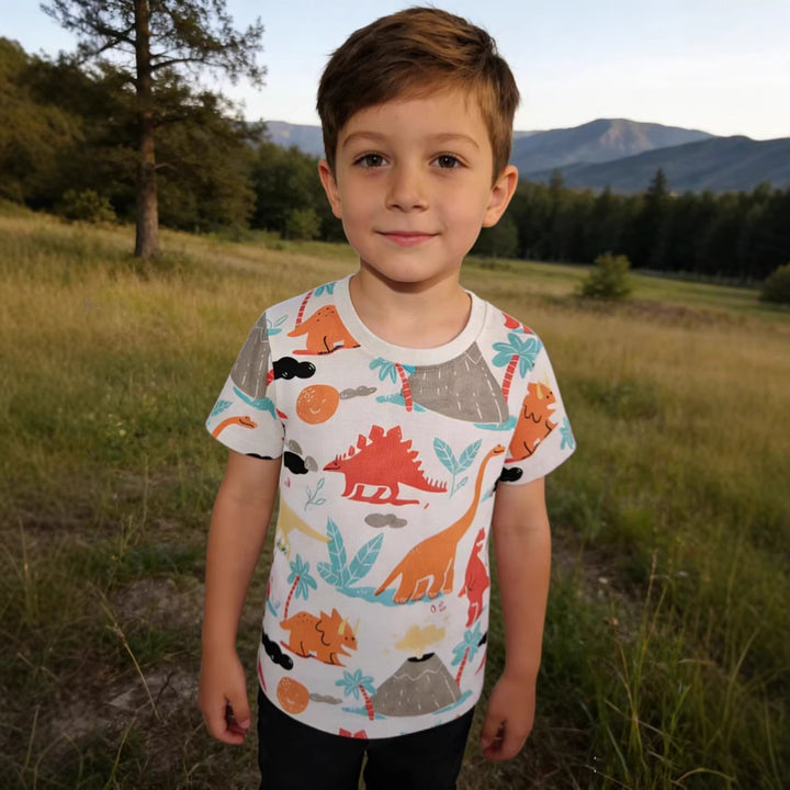 Jungen T-Shirt mit lebhaftem Dinosaurier-Motiv Echo Archiv