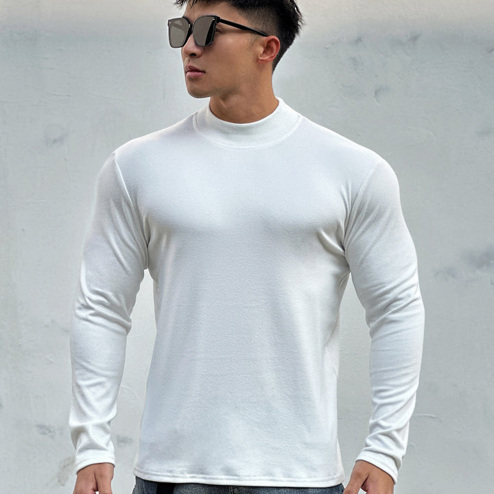 Herren Langarmshirt aus atmungsaktiver Baumwollmischung mit sportlichem Schnitt Echoarchiv