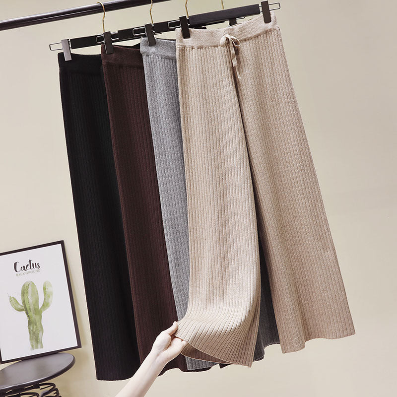 Damen Bequeme Rippstrickhose mit Kordelzug Echo Archiv