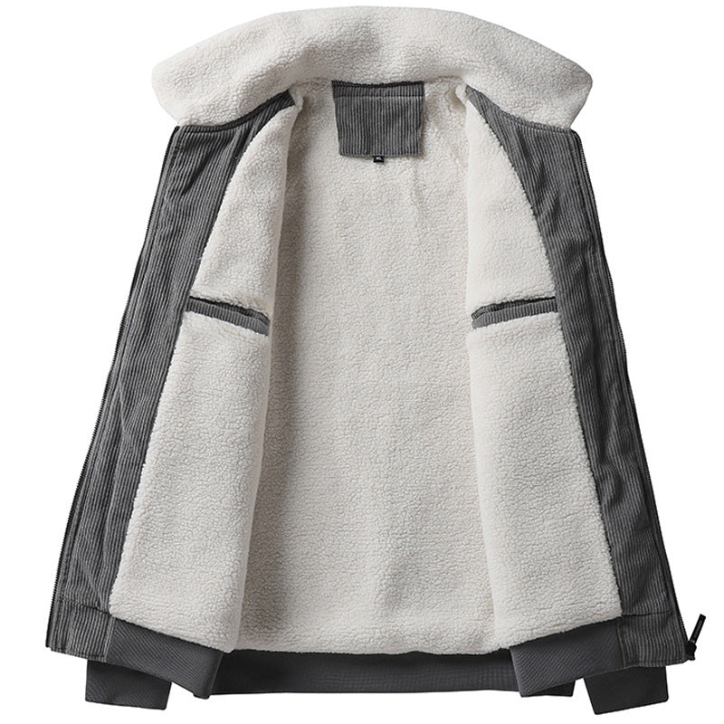 Herren Gemütliche und stylishe Cordjacke mit Fleece-Futter Echo Archiv
