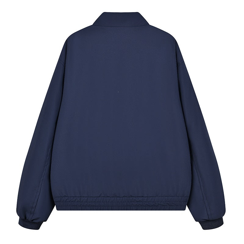Herren Boxy Utility‑Bomberjacke mit großen Pattentaschen, Stehkragen & Reißverschluss Echoarchiv