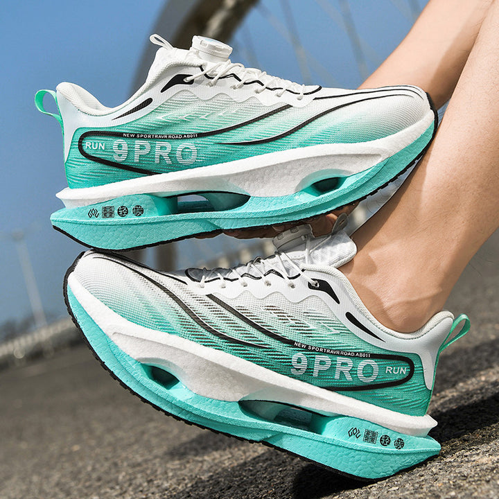 Unisex gedämpfte Performance-Laufschuhe mit Hohlkern-Plateausohle und Drehverschluss – Norré