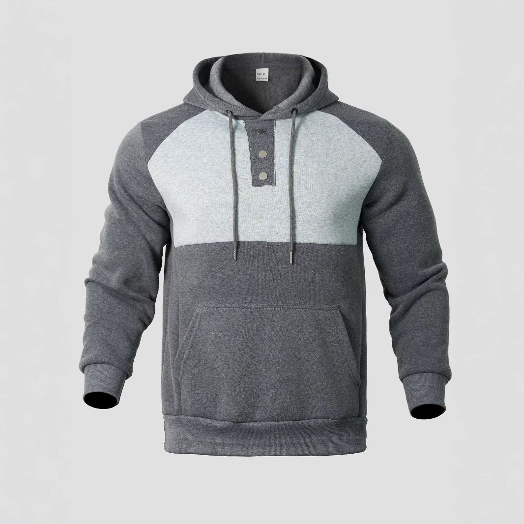 Herren Sportlicher Kapuzenpullover mit trendigem Zwei-Farben-Design Echoarchiv
