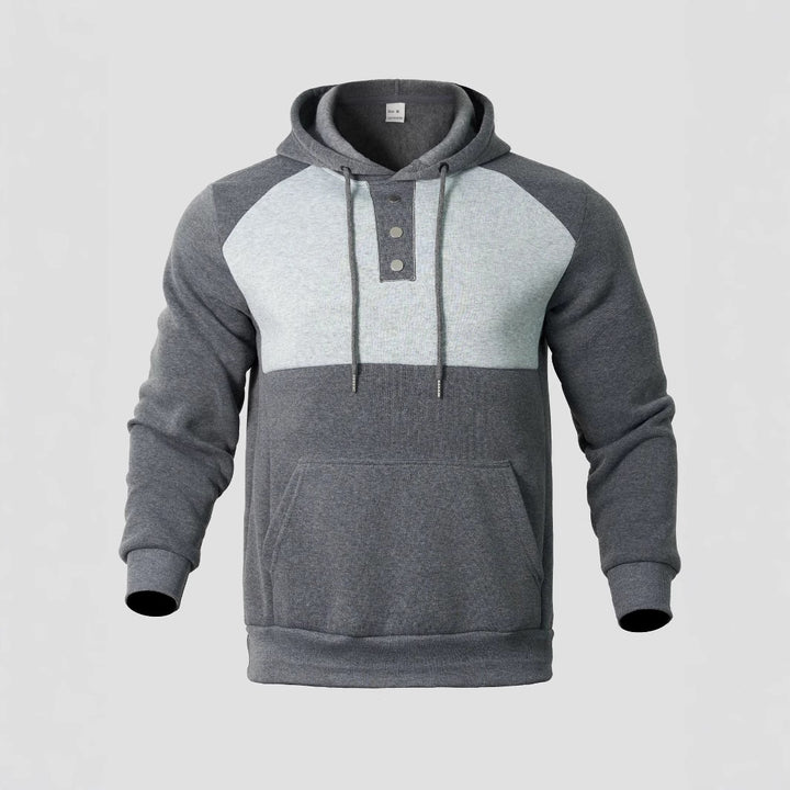 Herren Sportlicher Kapuzenpullover mit trendigem Zwei-Farben-Design Echoarchiv
