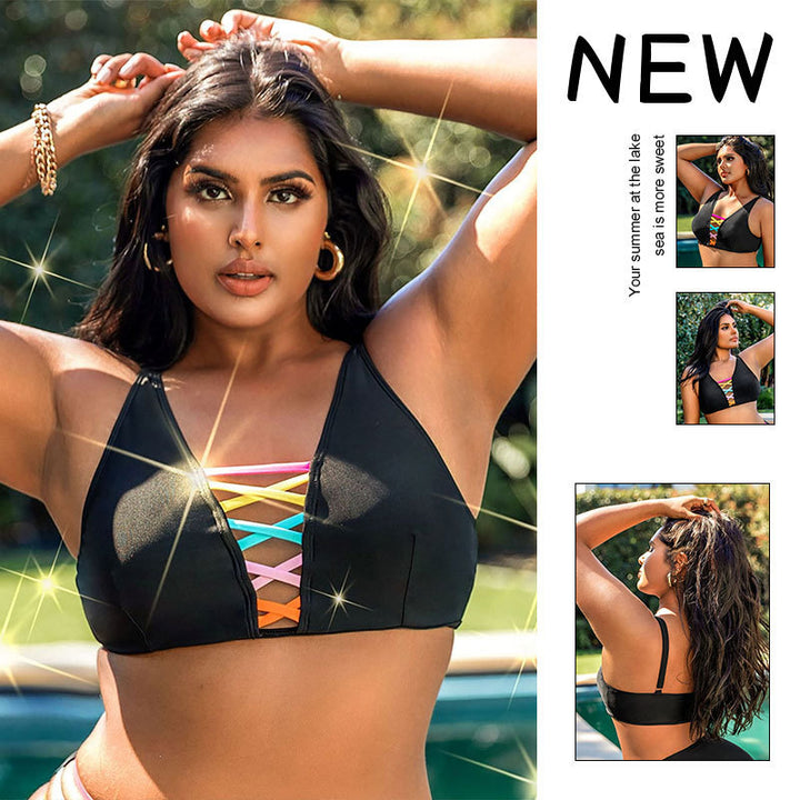 Damen Sportliches Bikinioberteil mit verspieltem Schnürdetail Echo Archiv