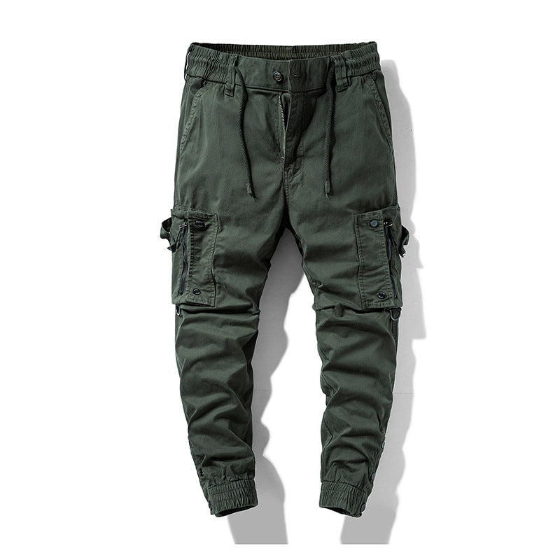 Herren Multifunktionale Cargo-Jogginghose mit Tunnelzugbund, Reißverschluss‑Taschen und verstellbaren Knöchelbündchen Echo Archiv