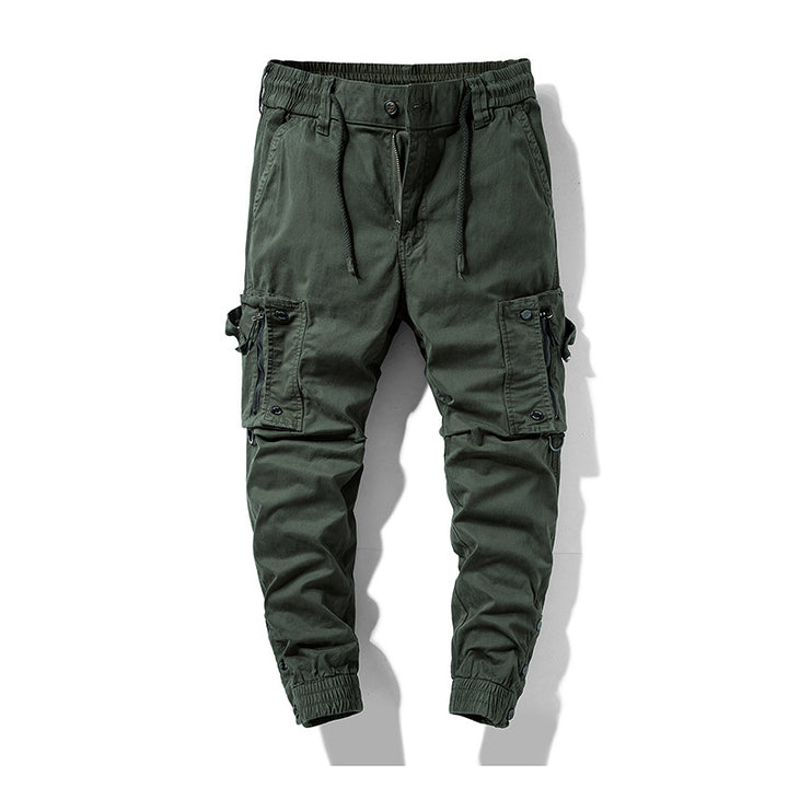 Herren Multifunktionale Cargo-Jogginghose mit Tunnelzugbund, Reißverschluss‑Taschen und verstellbaren Knöchelbündchen Echo Archiv