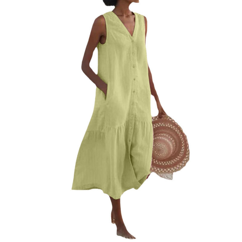 Damen Sommerliches Leinenkleid Echoarchiv