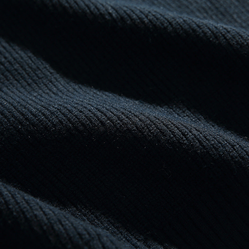 Unisex Oversize-Strickcardigan mit Kontraststreifen, V‑Ausschnitt und aufgesetzten Taschen Echo Archiv
