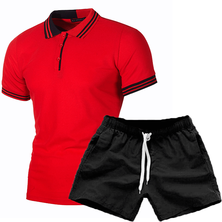 Herren Polohemd und Shorts Set mit modischem Design und funktionalem Komfort Echoarchiv