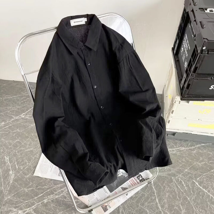 Herren Lässiges Hemd mit Brusttasche und Knopfleiste Echoarchiv