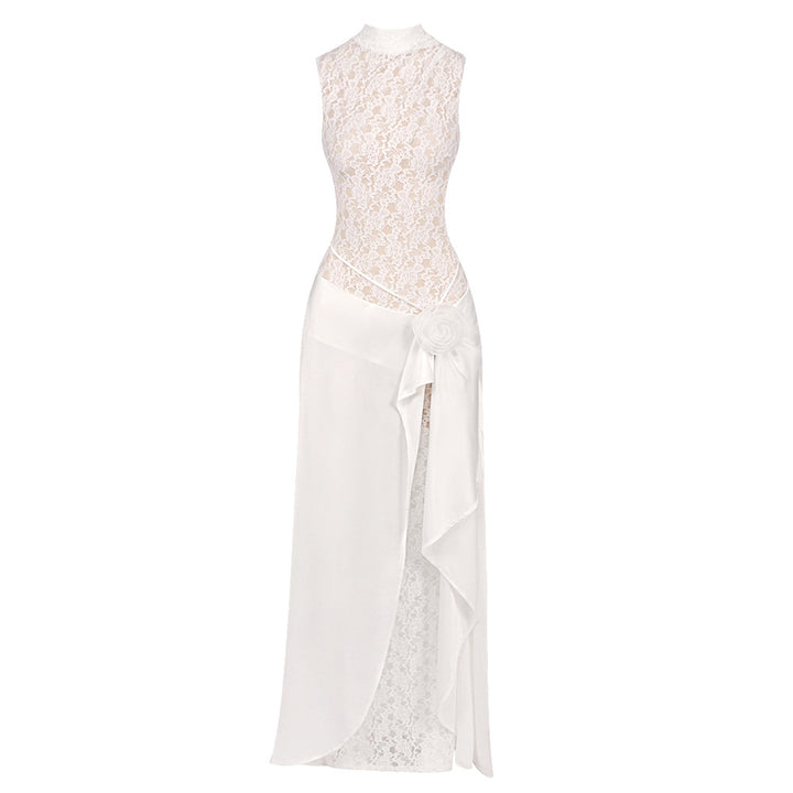 Damen Elegantes Hochzeitskleid mit Spitze und schwingendem Rock Echo Archiv