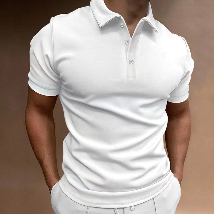 Herren nan schlank geschnittenes Stretch-Poloshirt mit Kentkragen und elastischem Saum Echo Archiv