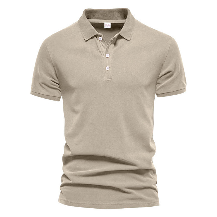 Herren Poloshirt mit hochwertigem Pique-Stoff und eleganter Knopfleiste Echoarchiv