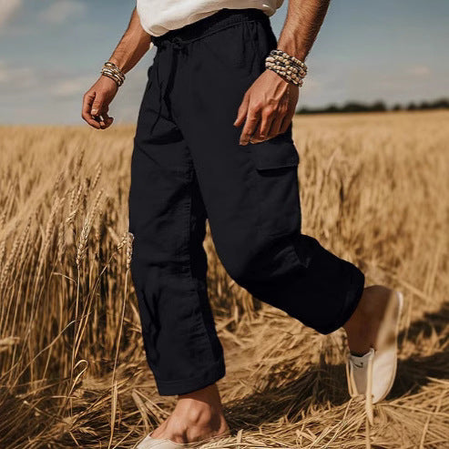 Herren Cargo-Hose mit mehreren Funktionstaschen und elastischem Bund Echoarchiv