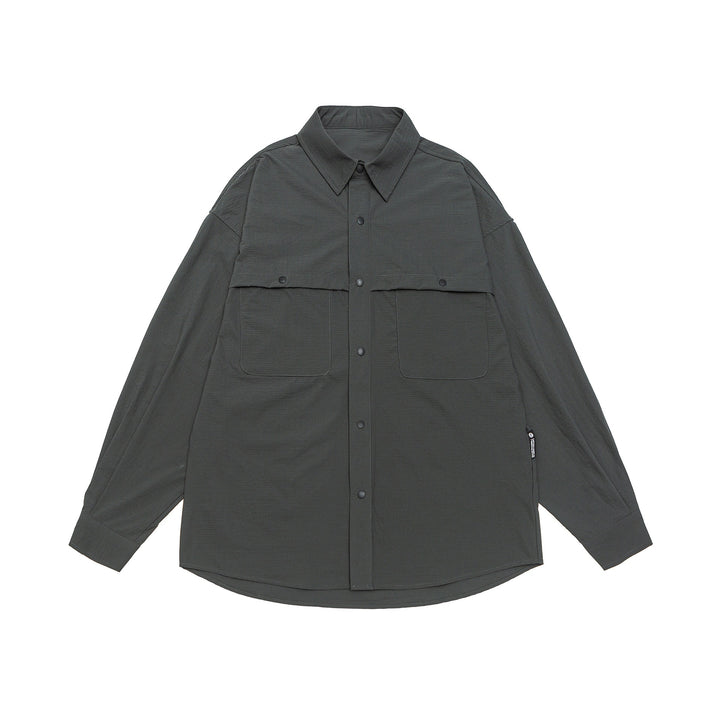 Herren Overshirt-Jacke mit Druckknopffront und doppelten aufgesetzten Taschen Echoarchiv