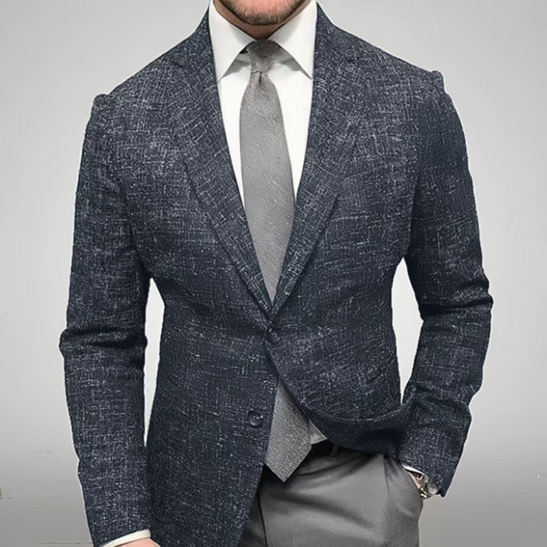 Herren eleganter Karo-Blazer aus hochwertigem Stoff Echoarchiv