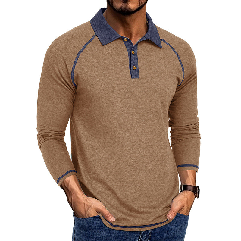 Herren Sportliches Langarm-Poloshirt mit modischem Raglan-Schnitt Echoarchiv