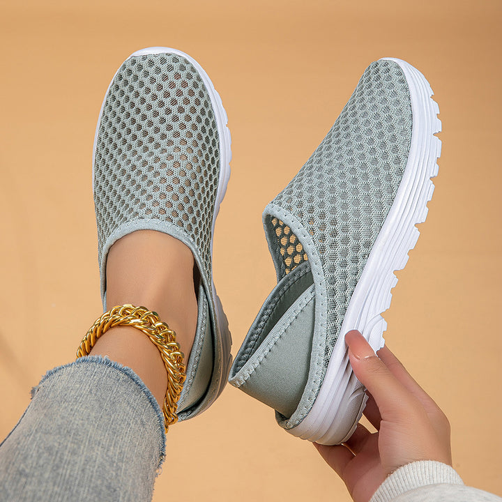Damen nan luftige Schlupfsneaker mit Honigwaben-Strickoberteil und gedämpfter Komfortsohle Echo Archiv