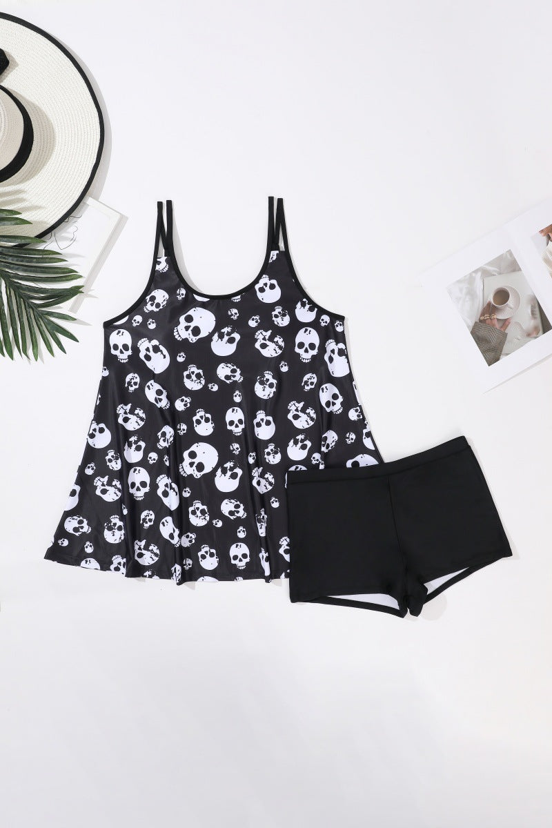 Damen Tankini mit verspieltem Totenkopf-Muster Echo Archiv
