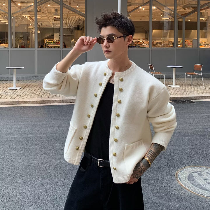 Herren Modische Strickjacke mit Knöpfen Echoarchiv