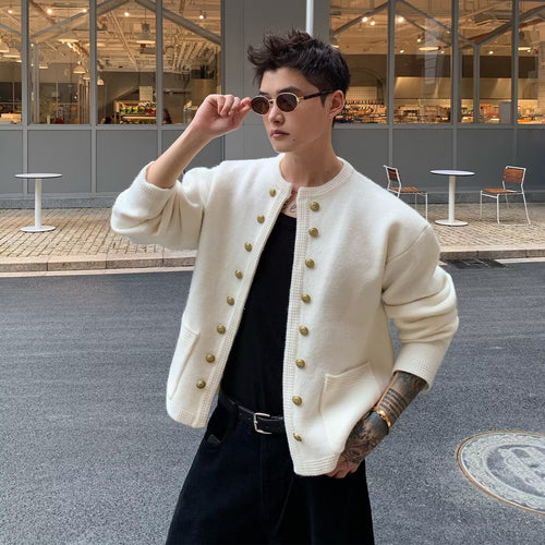 Herren Modische Strickjacke mit Knöpfen Echoarchiv