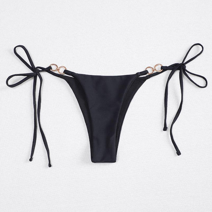 Damen Bikini-Höschen mit verstellbaren Bindebändern und dekorativen Ringakzenten Echo Archiv