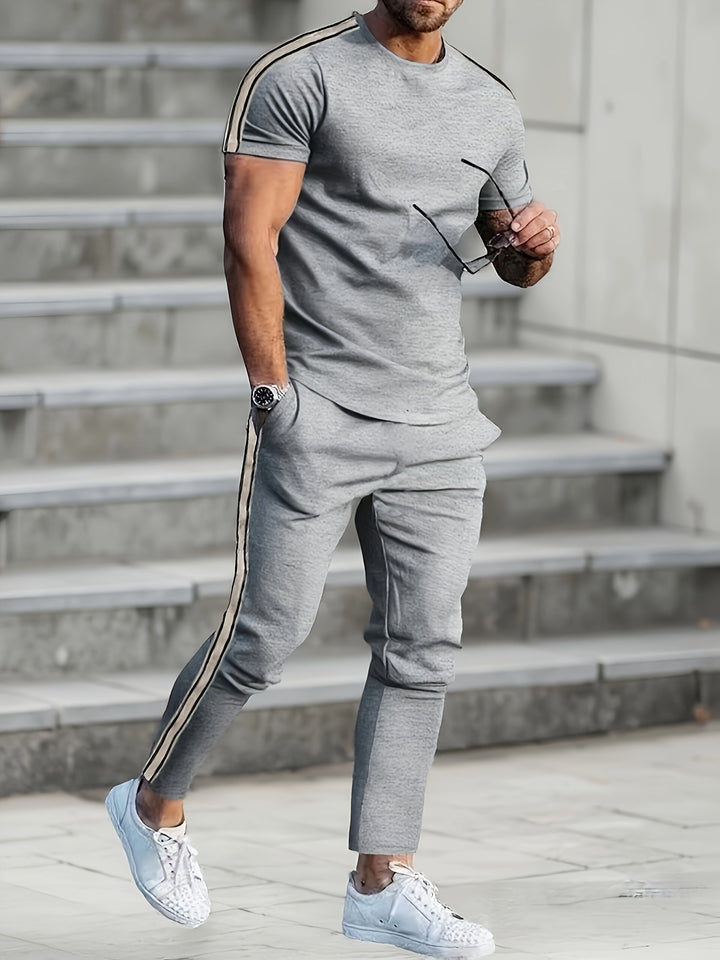Herren Sportliches Trikot und Jogginghose-Set mit seitlichen Details Echoarchiv