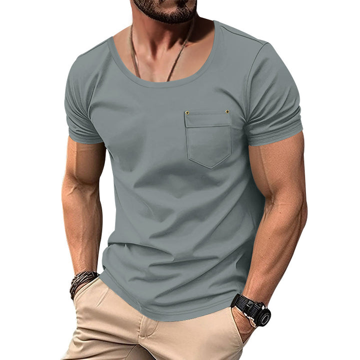 Herren lässiges T-Shirt aus biozertifizierter Baumwolle mit modernem Schnitt Echoarchiv
