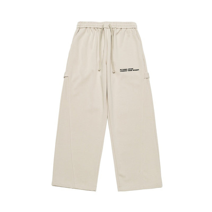 Unisex Weite Cropped-Sweathose im Cargo-Stil mit Tunnelzugbund und aufgesetzten Taschen Echoarchiv