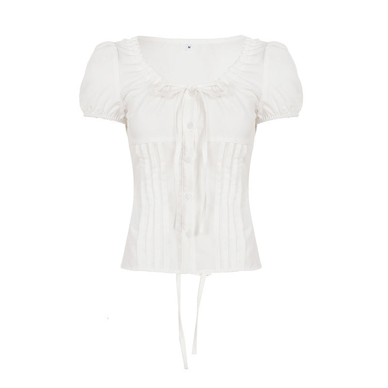 Damen Elegantes Blusenoberteil mit Rüschendetails und taillierter Silhouette Echo Archiv