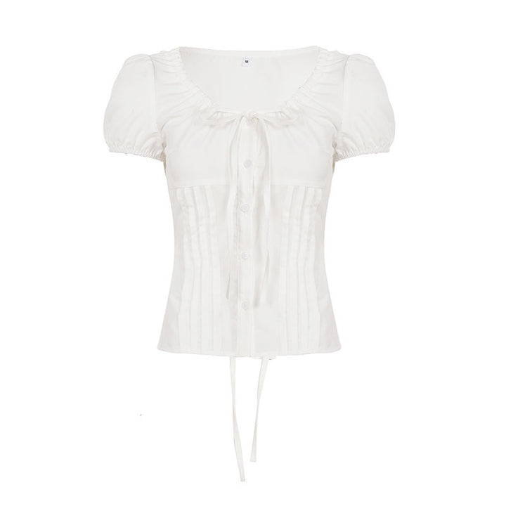 Damen Elegantes Blusenoberteil mit Rüschendetails und taillierter Silhouette Echo Archiv
