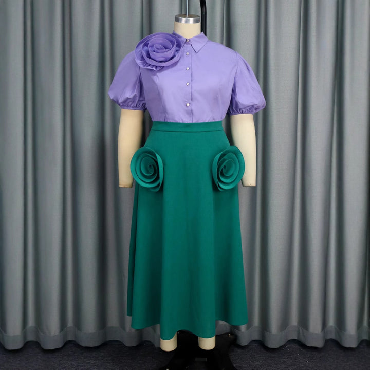Damen Elegantes Kleid mit voluminösen Rüschendetails Echo Archiv