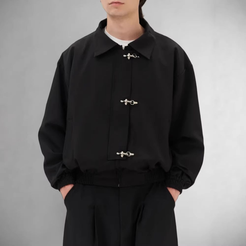 Damen Modische Kurzjacke mit Schnallenverschluss – Célinea