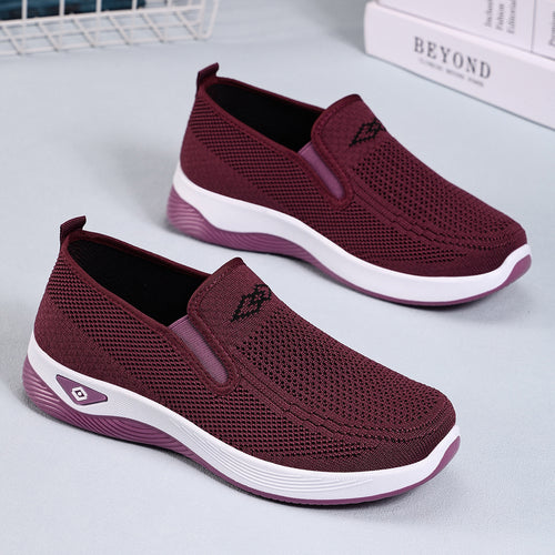 Damen nan atmungsaktiver gestrickter Slip-On Freizeitschuh mit dämpfender EVA-Sohle Echo Archiv