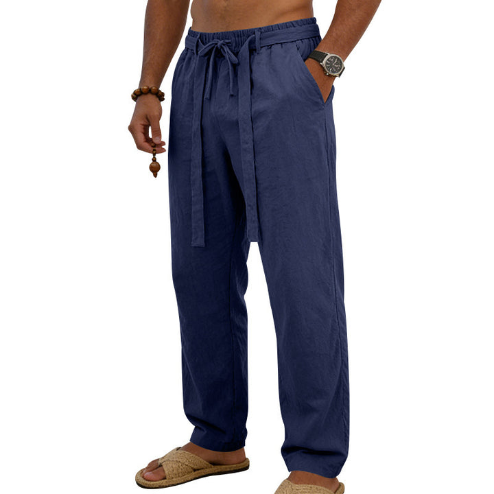 Herren Atmungsaktive Sommer-Relaxhose mit Elastikbund, Tunnelzug und Seitentaschen Echoarchiv