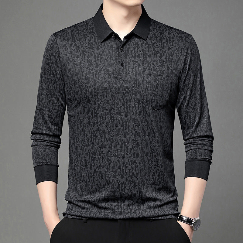 Herren Poloshirt mit grafischem Motiv und atmungsaktivem Funktionsmaterial Echoarchiv