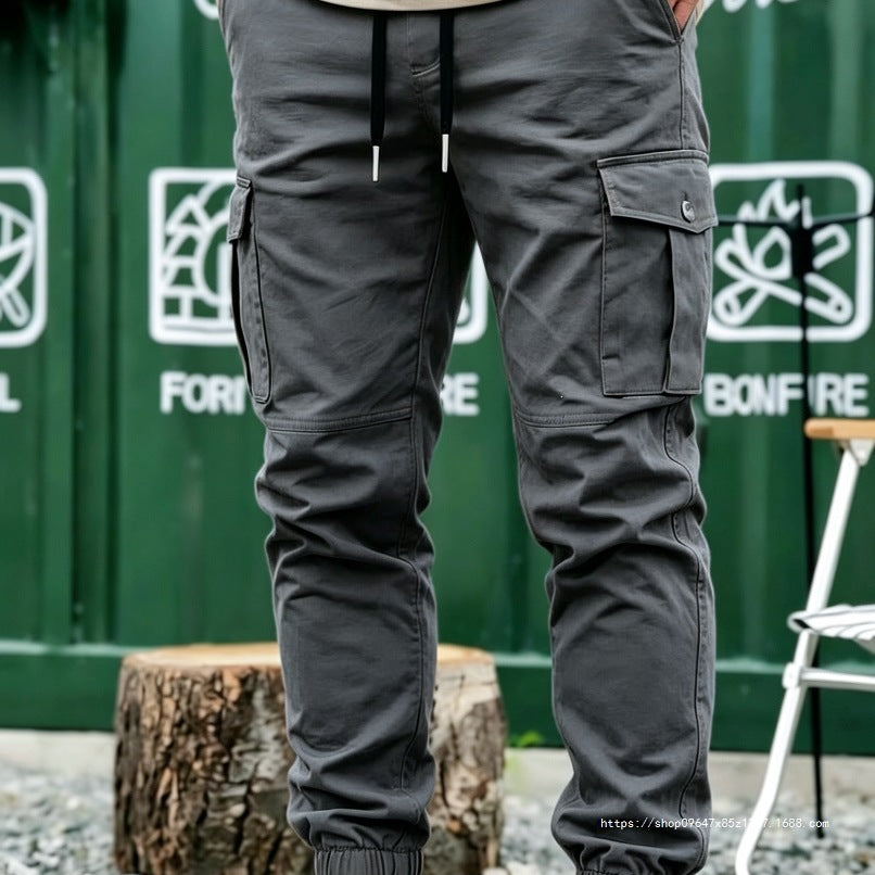 Herren Tapered Cargo-Jogginghose mit Tunnelzug, elastischen Bündchen & Mehrfachtaschen Echo Archiv