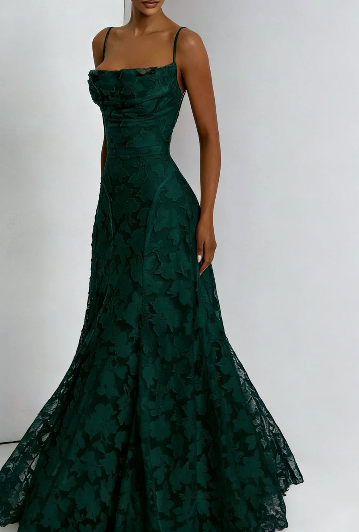 Damen Maxikleid mit floralen Spitzenapplikationen Echo Archiv