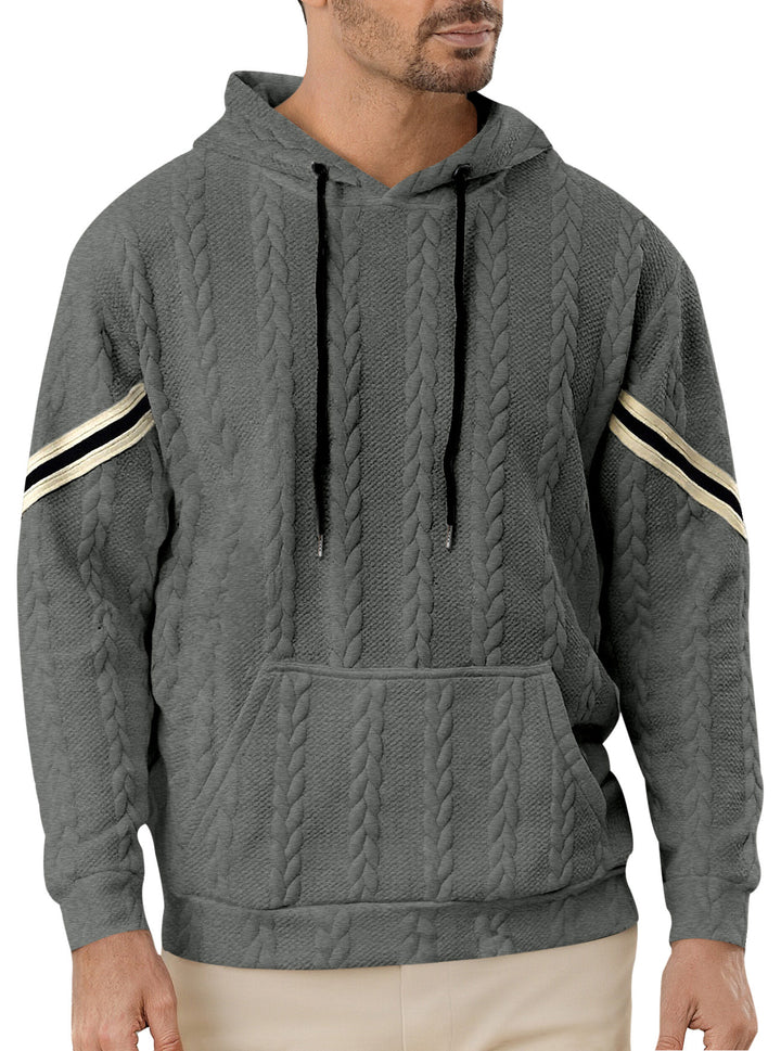 Herren Kapuzenpullover mit strukturiertem Design und kontrastierenden Akzenten Echoarchiv
